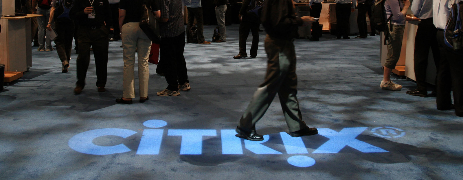 Citrix logo on the floor